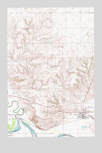 Culbertson, MT USGS Topographic Map