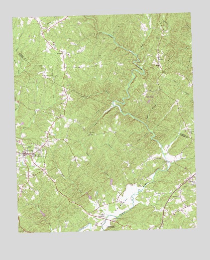 Dawsonville, GA USGS Topographic Map