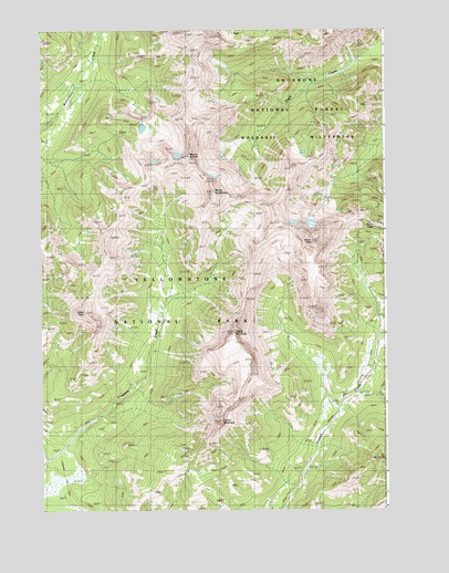 Eagle Peak, WY USGS Topographic Map