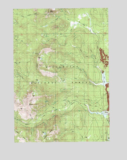 Echo Mountain, OR USGS Topographic Map