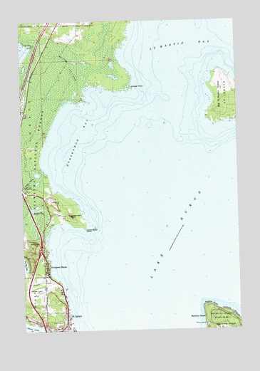 Evergreen Shores, MI USGS Topographic Map