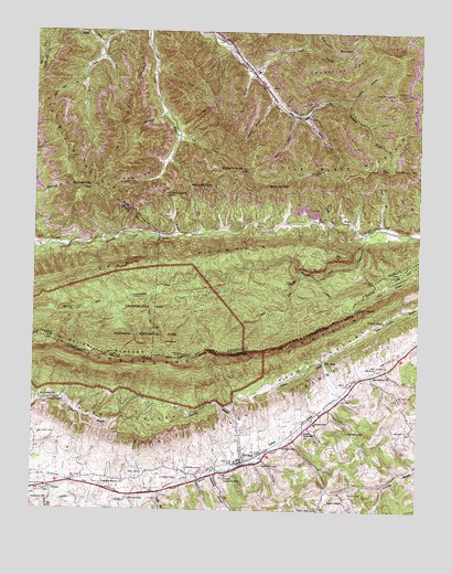 Ewing, VA USGS Topographic Map