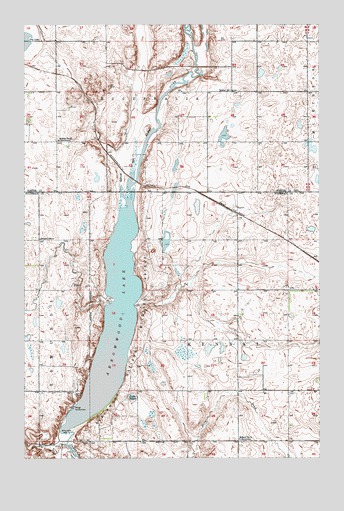 Arrowwood Lake, ND USGS Topographic Map