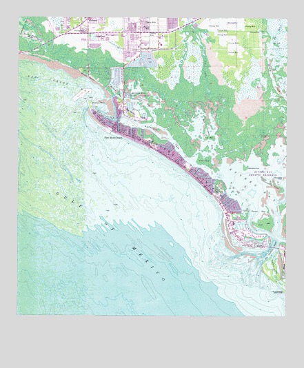 Fort Myers Beach, FL USGS Topographic Map