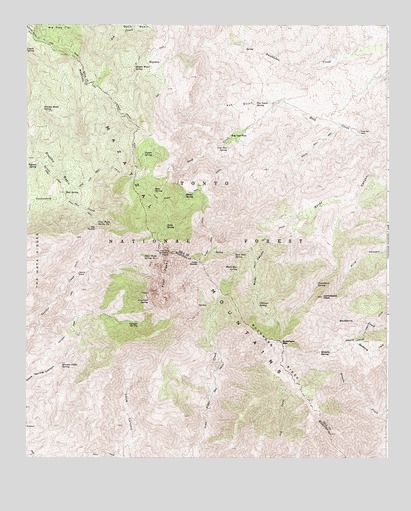 Four Peaks, AZ USGS Topographic Map
