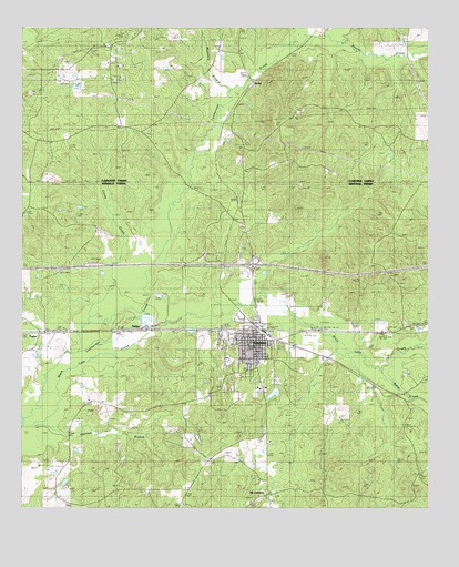 Gibsland, LA USGS Topographic Map