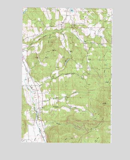 Addy Mountain, WA USGS Topographic Map
