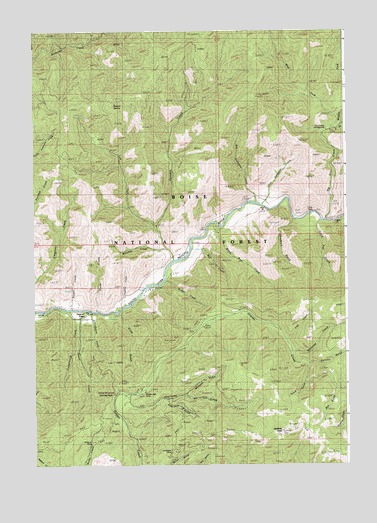 Grimes Pass, ID USGS Topographic Map