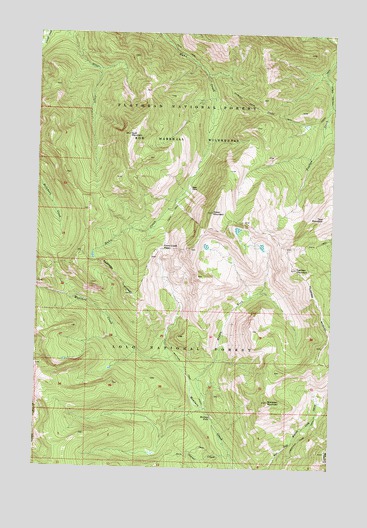 Hahn Creek Pass, MT USGS Topographic Map