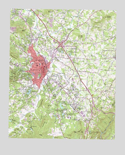 Hendersonville, NC USGS Topographic Map