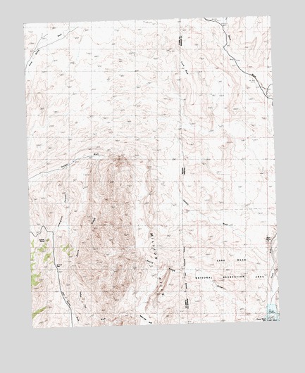 Azure Ridge, NV USGS Topographic Map