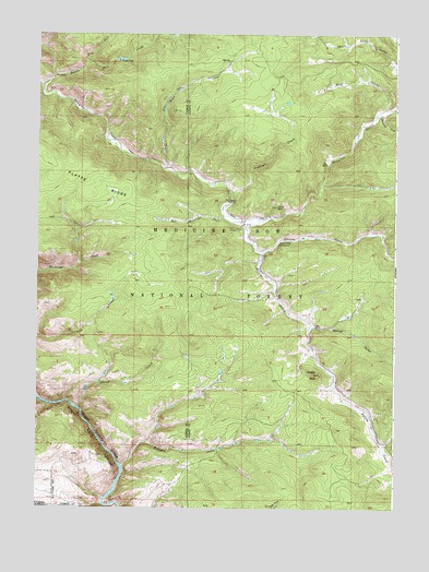 Horatio Rock, WY USGS Topographic Map
