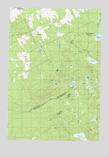 Hurricane Pond, ME USGS Topographic Map