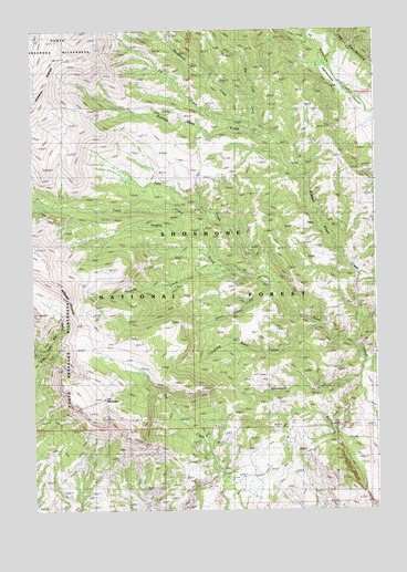 Jim Mountain, WY USGS Topographic Map