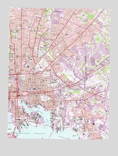 Baltimore East, MD USGS Topographic Map