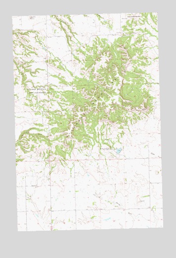 Killdeer Mountains, ND USGS Topographic Map