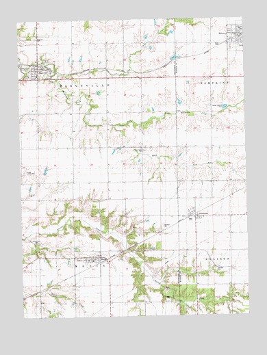 Kirkwood West, IL USGS Topographic Map