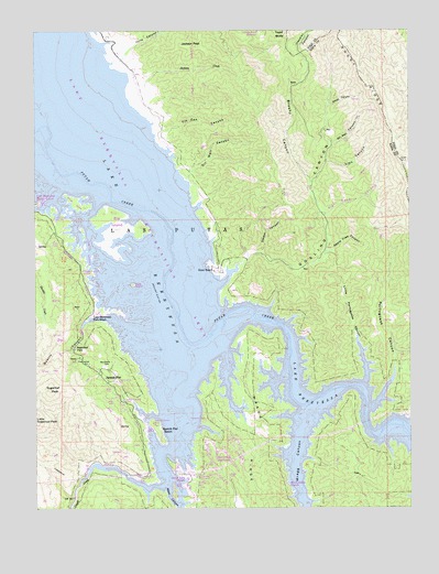 Lake Berryessa, CA USGS Topographic Map