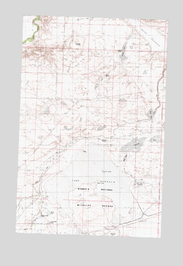 Lake Bowdoin, MT USGS Topographic Map
