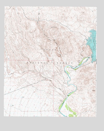 Bartlett Dam, AZ USGS Topographic Map