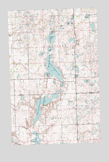 Lostwood Lakes, ND USGS Topographic Map