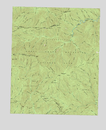 Luftee Knob, NC USGS Topographic Map