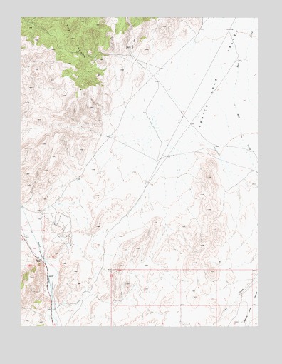 Manhattan Mountain NE, NV USGS Topographic Map