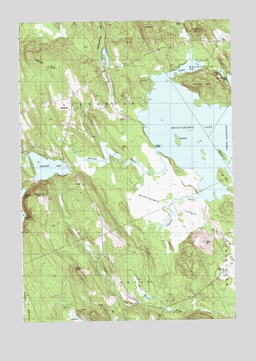 Meddybemps Lake West, ME USGS Topographic Map