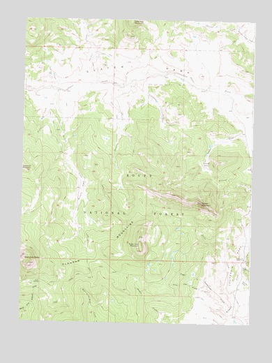 Bears Ears Peaks, CO USGS Topographic Map