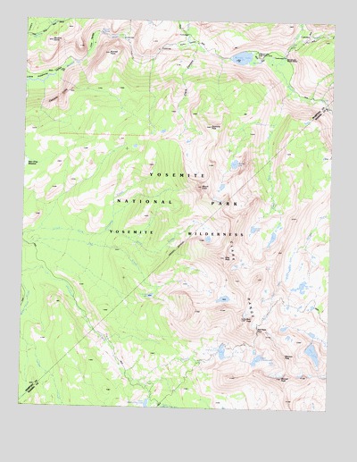 Merced Peak, CA USGS Topographic Map