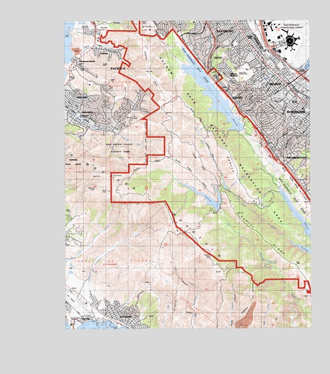 Montara Mountain, CA USGS Topographic Map