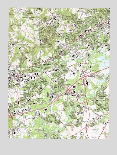 Newark East, DE USGS Topographic Map
