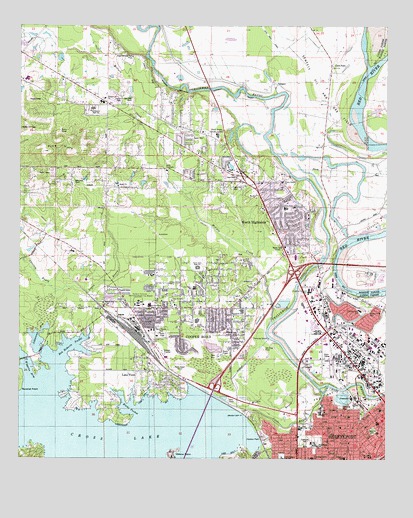 North Highlands, LA USGS Topographic Map