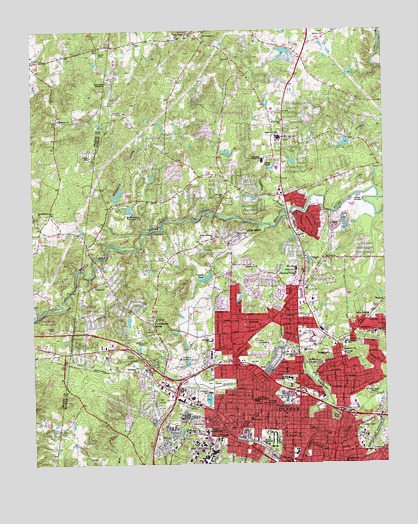 Northwest Durham, NC USGS Topographic Map