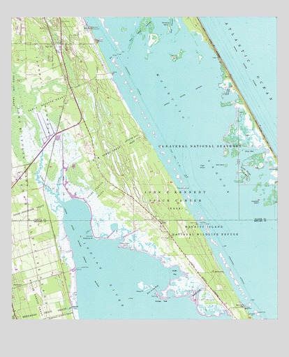 Oak Hill, FL USGS Topographic Map