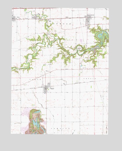 Oakwood, IL USGS Topographic Map