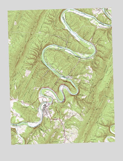 Paw Paw, WV USGS Topographic Map