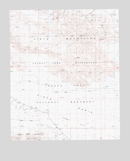 Pinto Mountain, CA USGS Topographic Map