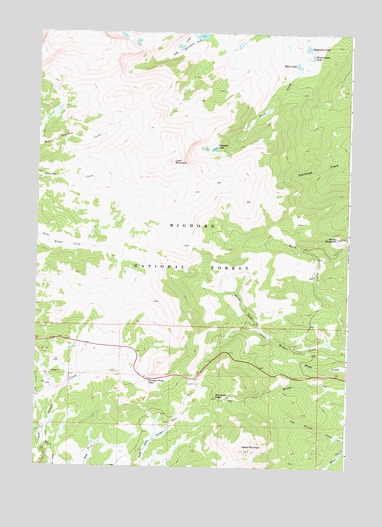 Powder River Pass, WY USGS Topographic Map