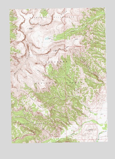 Ptarmigan Mountain, WY USGS Topographic Map