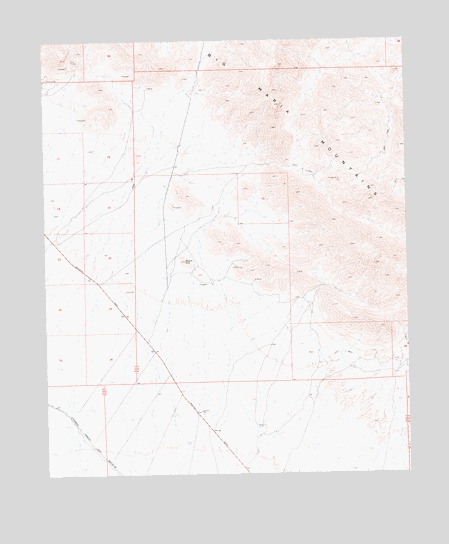 Big Maria Mountains SW, CA USGS Topographic Map