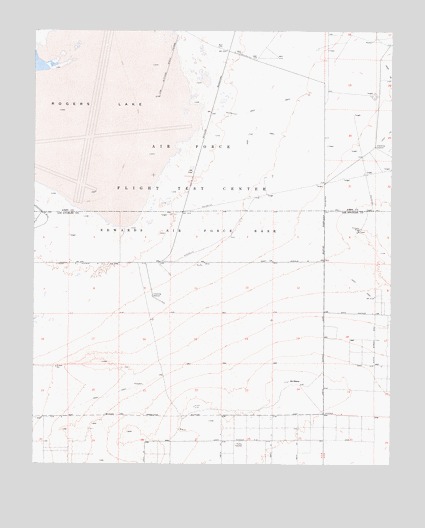 Rogers Lake South, CA USGS Topographic Map