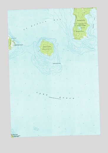 Saint Martin Island, MI USGS Topographic Map