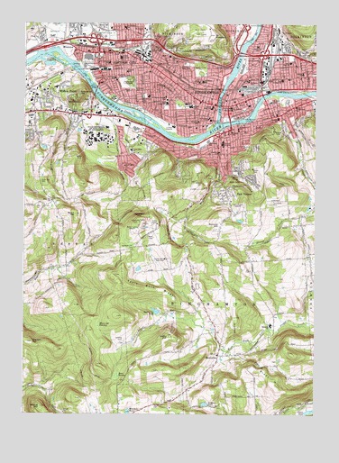 Binghamton West, NY USGS Topographic Map