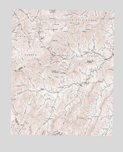 Sandymush, NC USGS Topographic Map