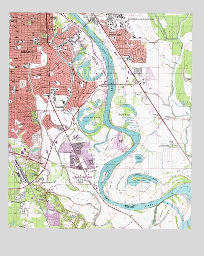 Shreveport East, LA USGS Topographic Map