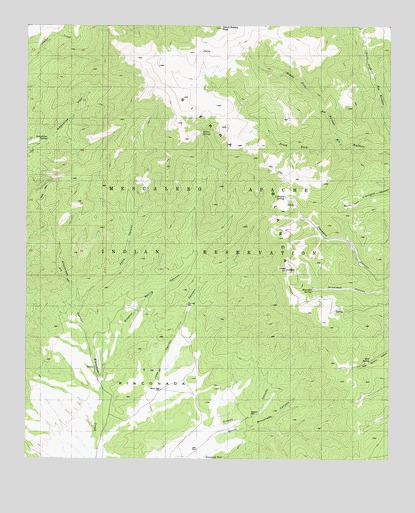 Sierra Blanca Peak, NM USGS Topographic Map