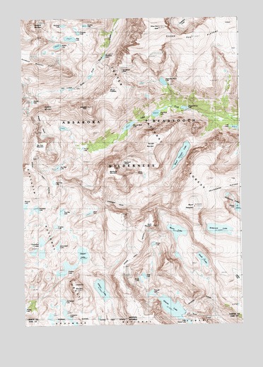 Silver Run Peak, MT USGS Topographic Map