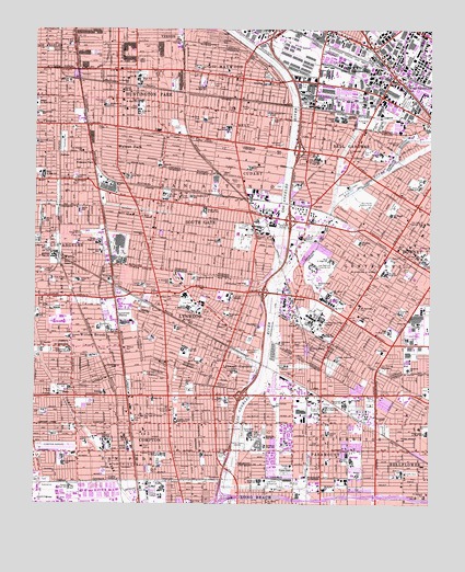 South Gate, CA USGS Topographic Map