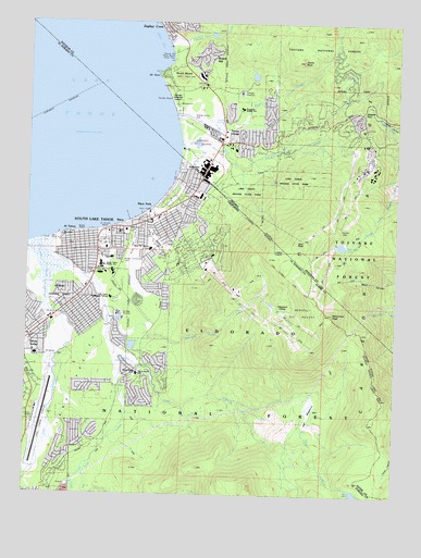 South Lake Tahoe, CA USGS Topographic Map